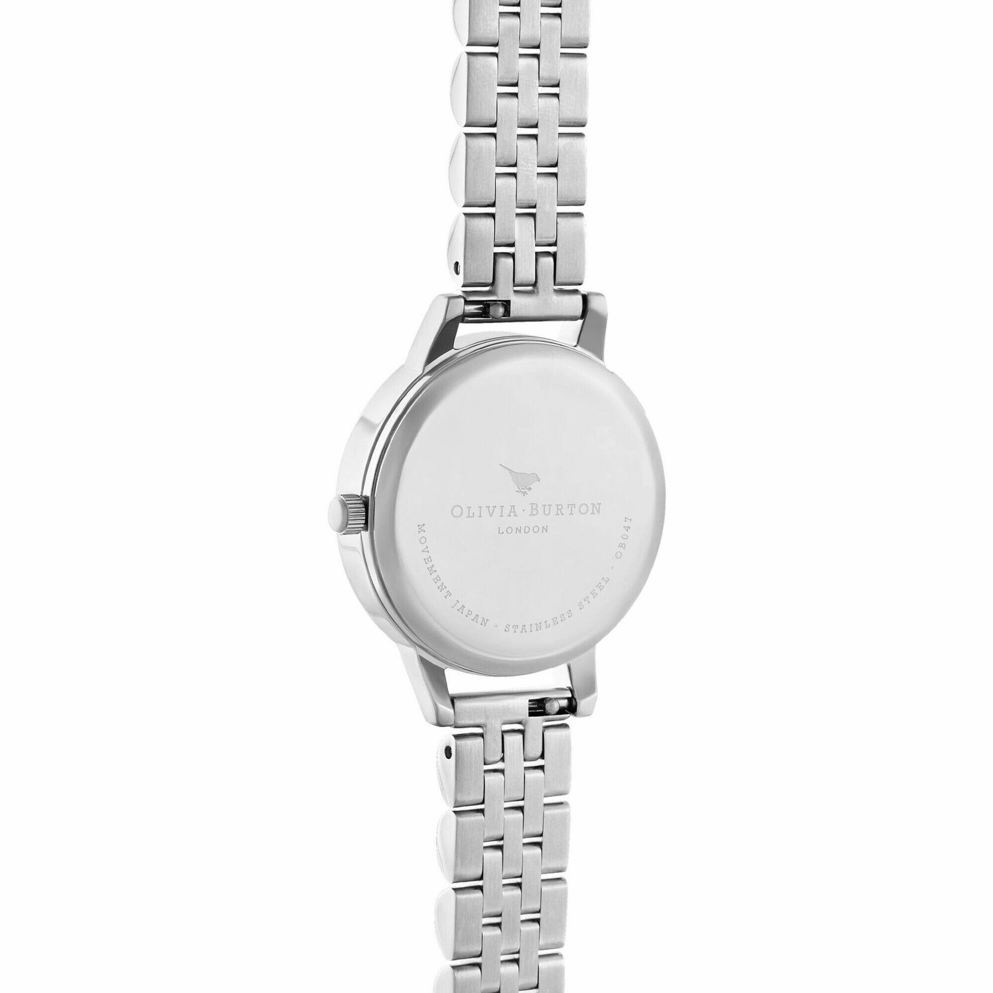 Olivia Burton Women's Watch - Abstract Florals Mop Dial Silver Bracelet | OB16VM38