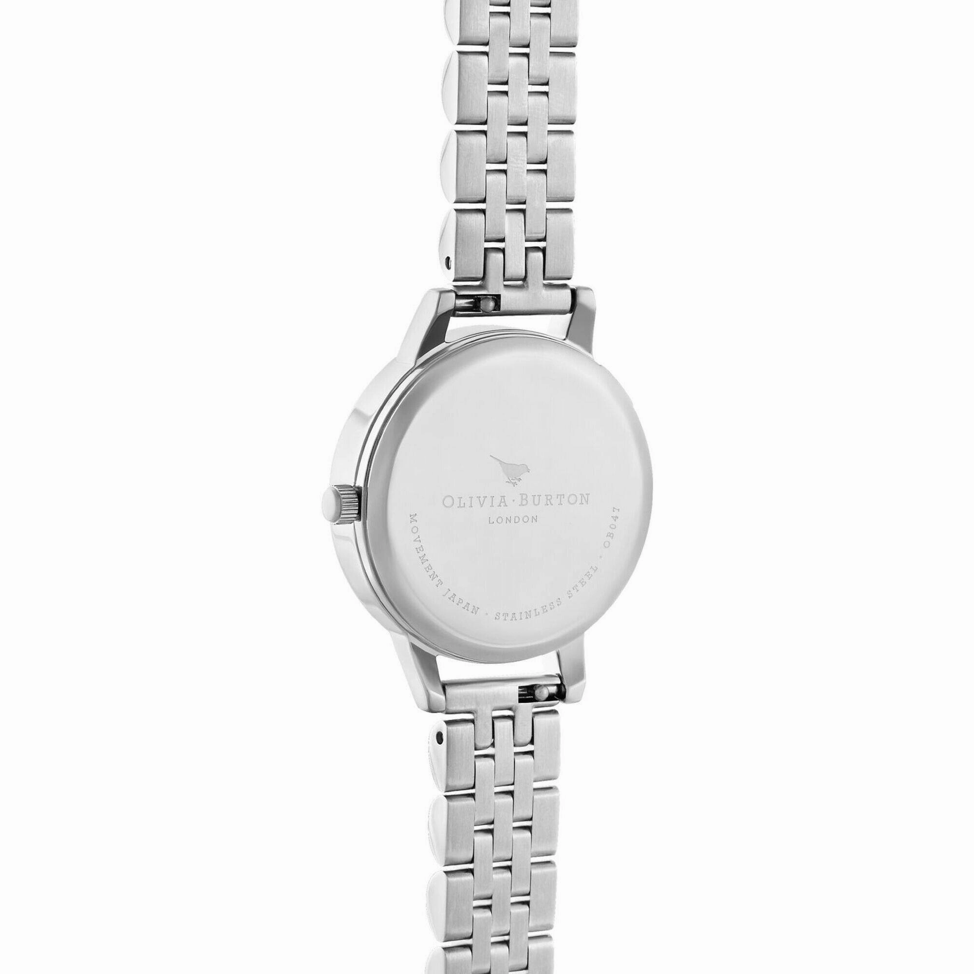 Olivia Burton Women's Watch - Abstract Florals Mop Dial Silver Bracelet | OB16VM38