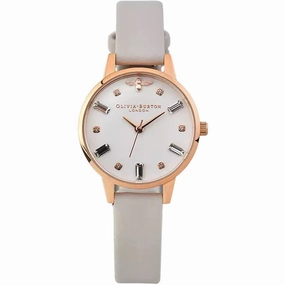Olivia Burton Women's Watch - Bejewelled Bee White Dial Pink Strap | OB16EX141