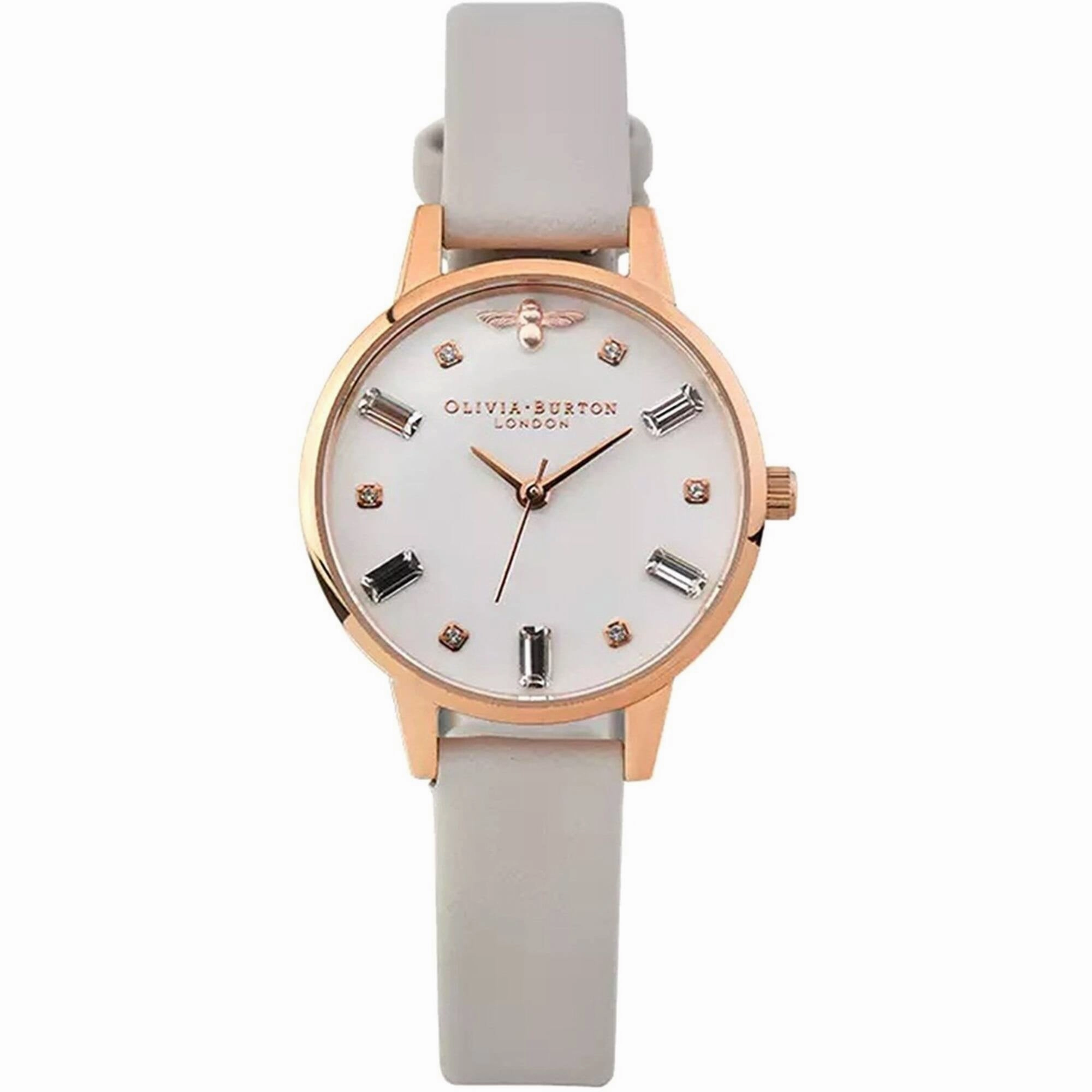 Olivia Burton Women's Watch - Bejewelled Bee White Dial Pink Strap | OB16EX141