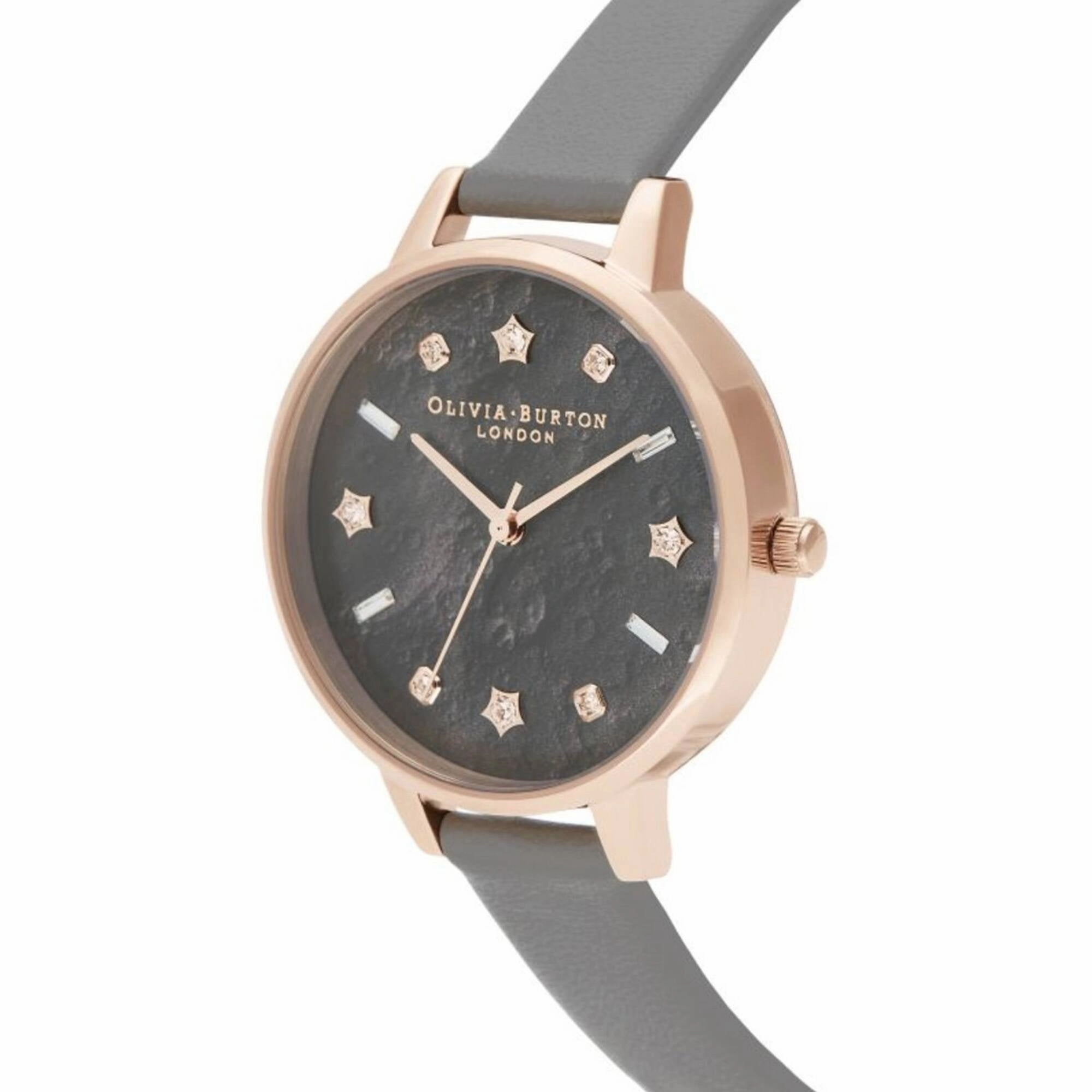 Olivia Burton Women's Watch - Celestial Quartz Grey Dial Leather Strap | OB16GD55