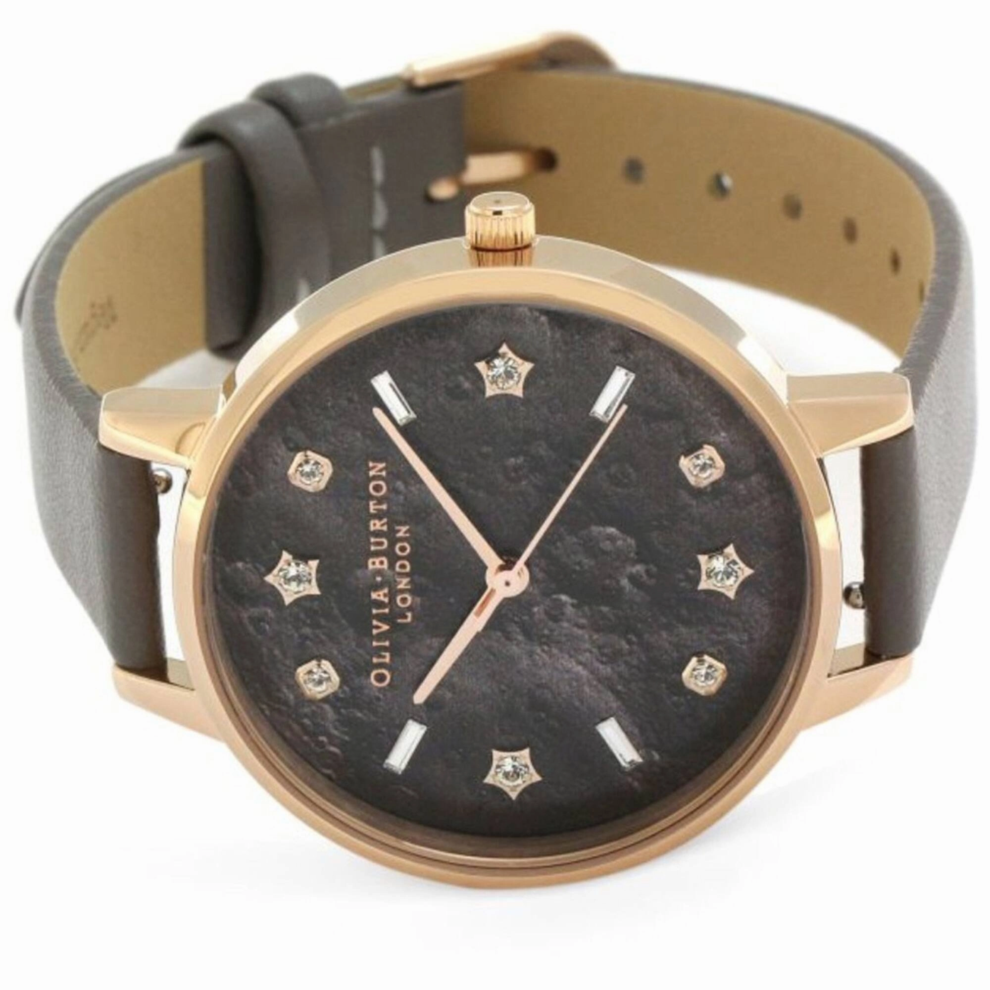 Olivia Burton Women's Watch - Celestial Quartz Grey Dial Leather Strap | OB16GD55