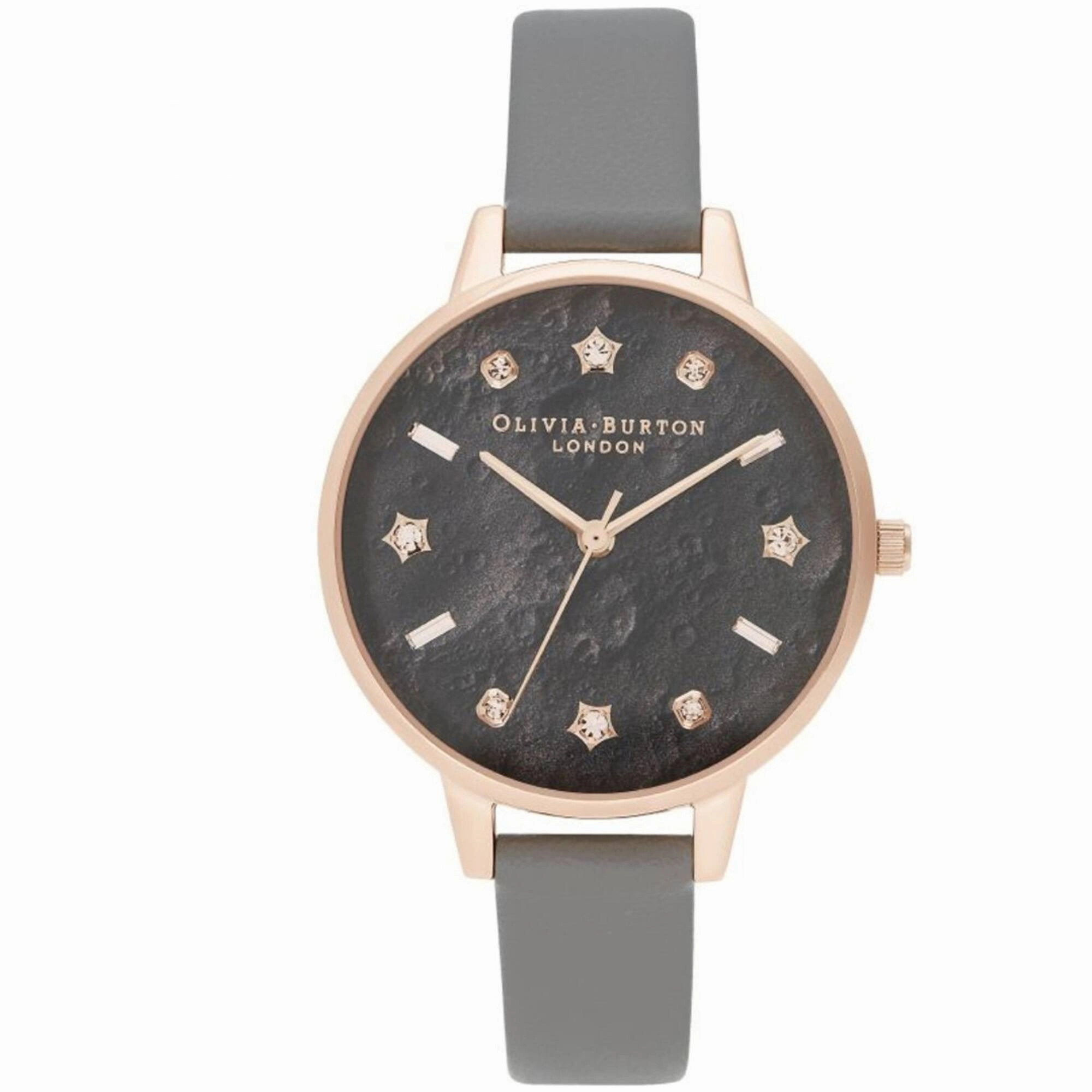 Olivia Burton Women's Watch - Celestial Quartz Grey Dial Leather Strap | OB16GD55