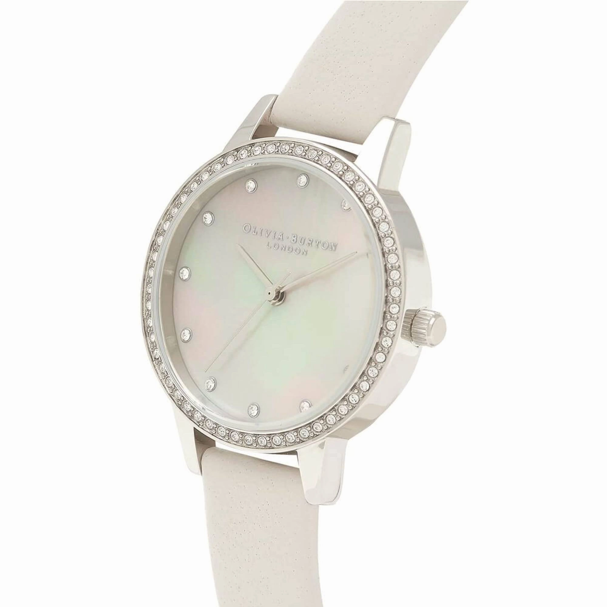 Olivia Burton Women's Watch - Classics MOP Dial Pink Leather Strap | OB16MD100