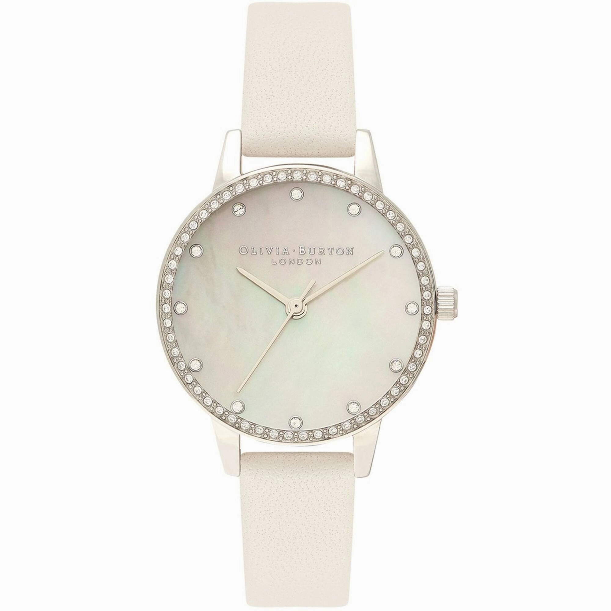 Olivia Burton Women's Watch - Classics MOP Dial Pink Leather Strap | OB16MD100