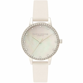 Olivia Burton Women's Watch - Classics MOP Dial Pink Leather Strap | OB16MD100