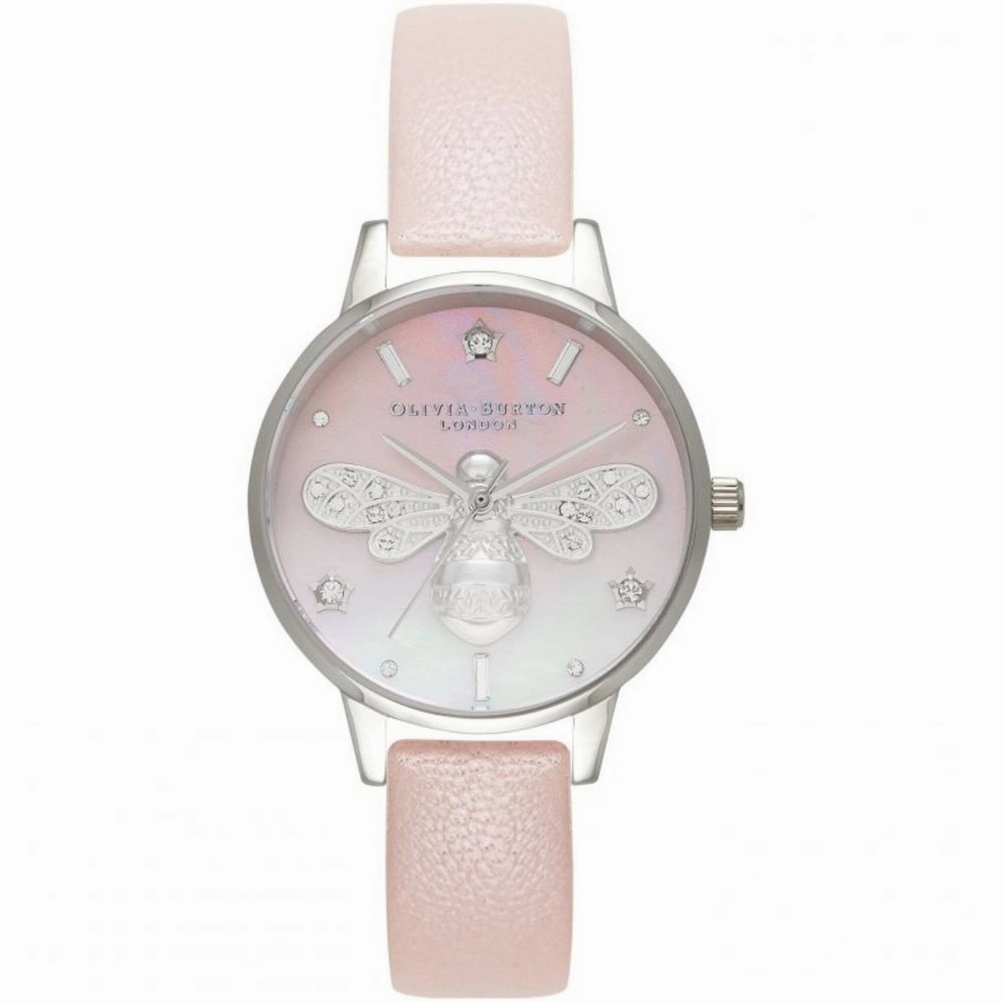 Olivia Burton Women's Watch - Sparkle Bee Quartz Pink Leather Strap | OB16GB09