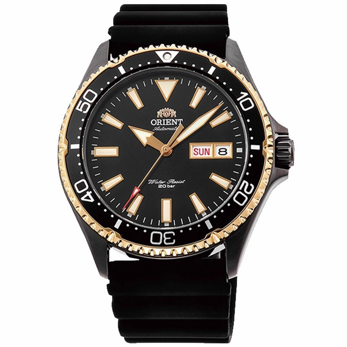 Orient Men's Automatic Watch - Kamasu Black Dial Silicone Strap | RA-AA0005B19A/B