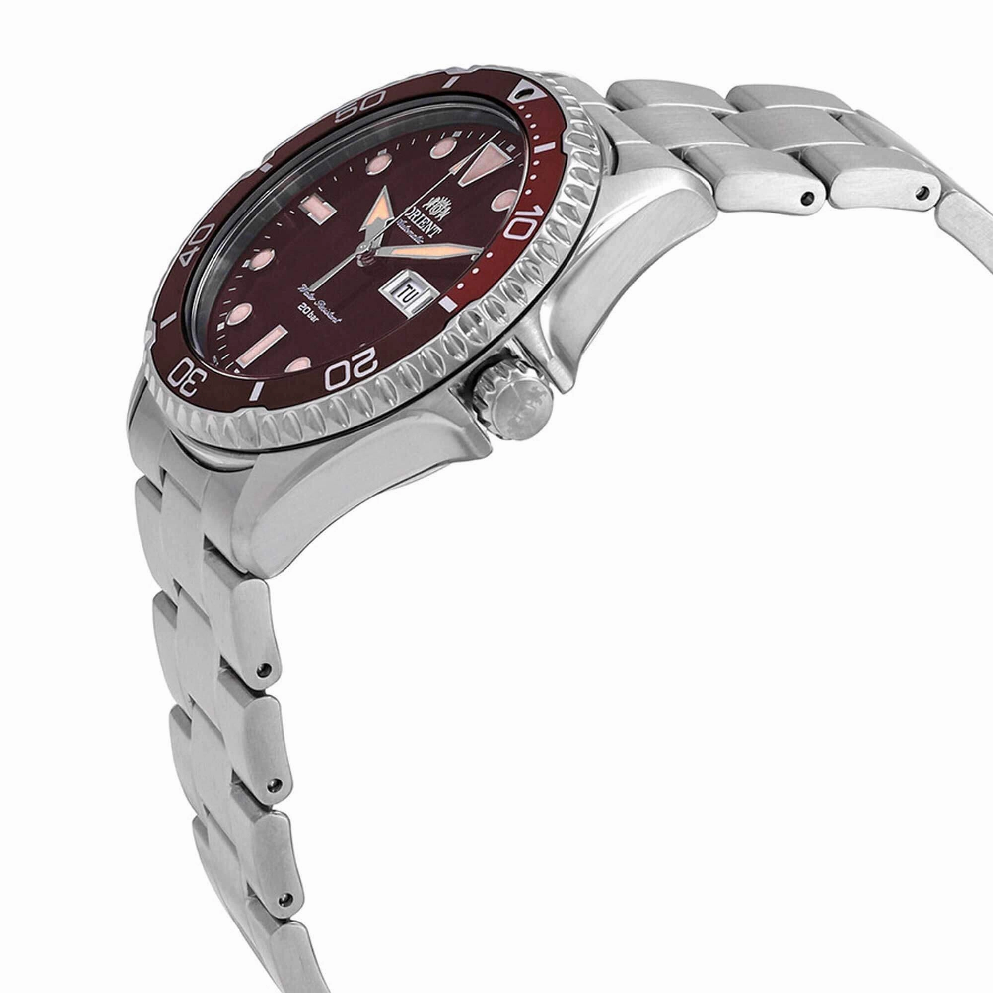 Orient Men's Automatic Watch - Kamasu II Brown Dial Silver Tone Case | RA-AA0814R19B