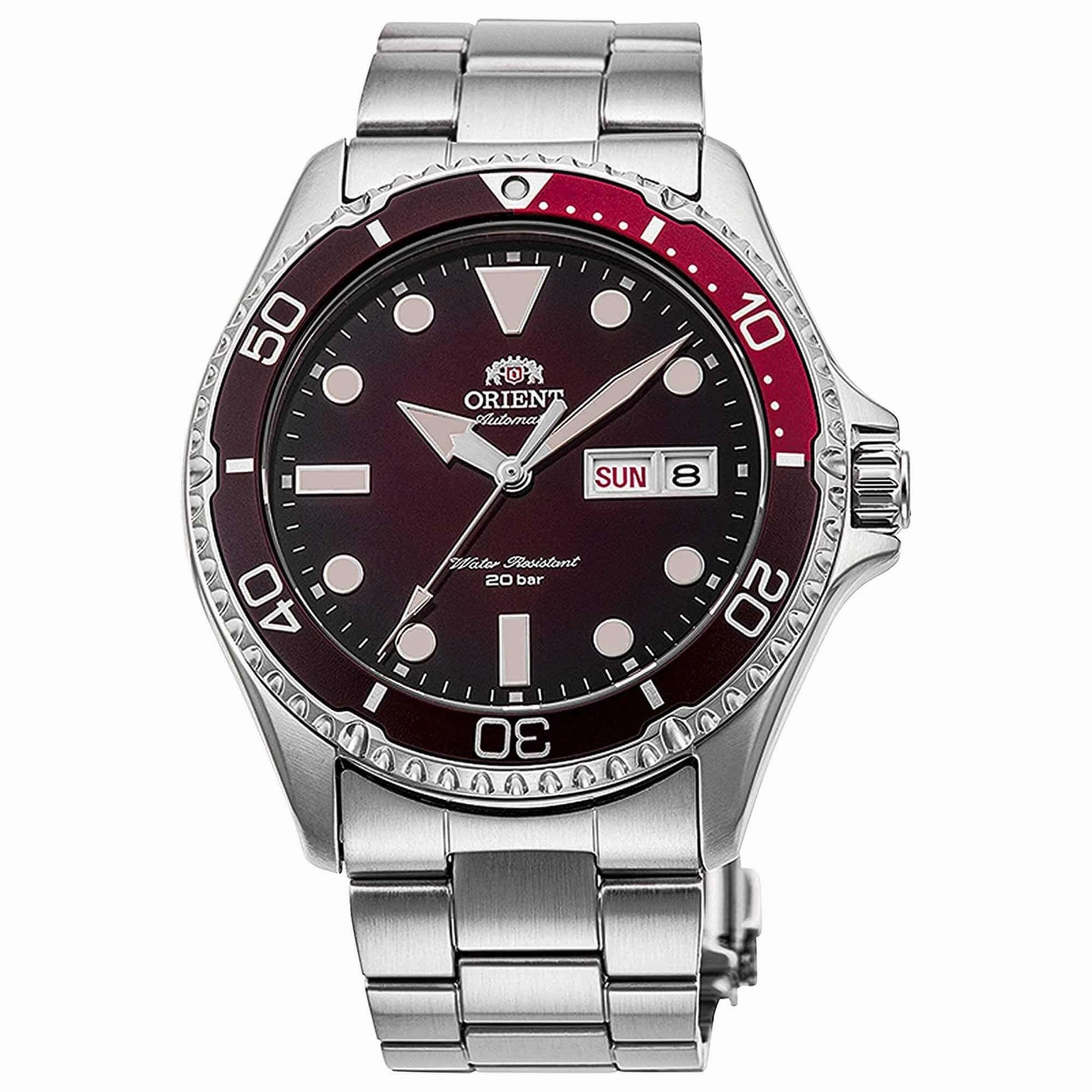 Orient Men's Automatic Watch - Kamasu II Brown Dial Silver Tone Case | RA-AA0814R19B