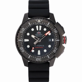 Orient Men's Automatic Watch - M-Force Dive Black Dial Rubber Strap | RA-AC0L03B00B