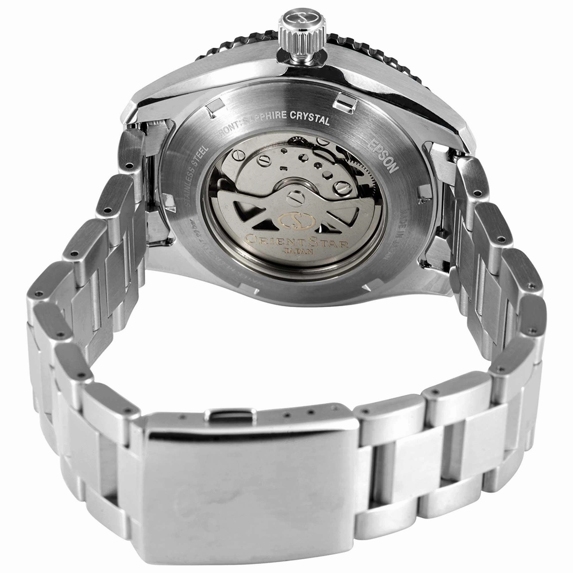 Orient Men's Automatic Watch - Star Silver Tone Open Heart Dial | RA-AT0107S00B