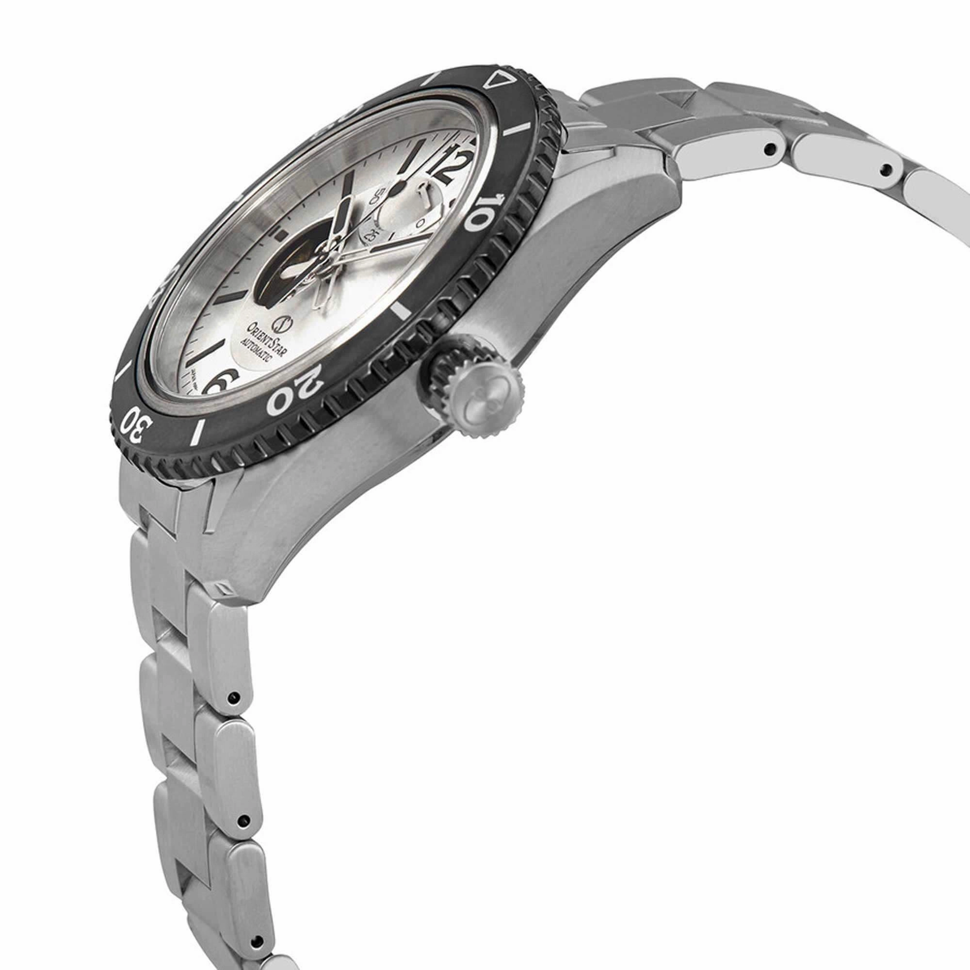 Orient Men's Automatic Watch - Star Silver Tone Open Heart Dial | RA-AT0107S00B