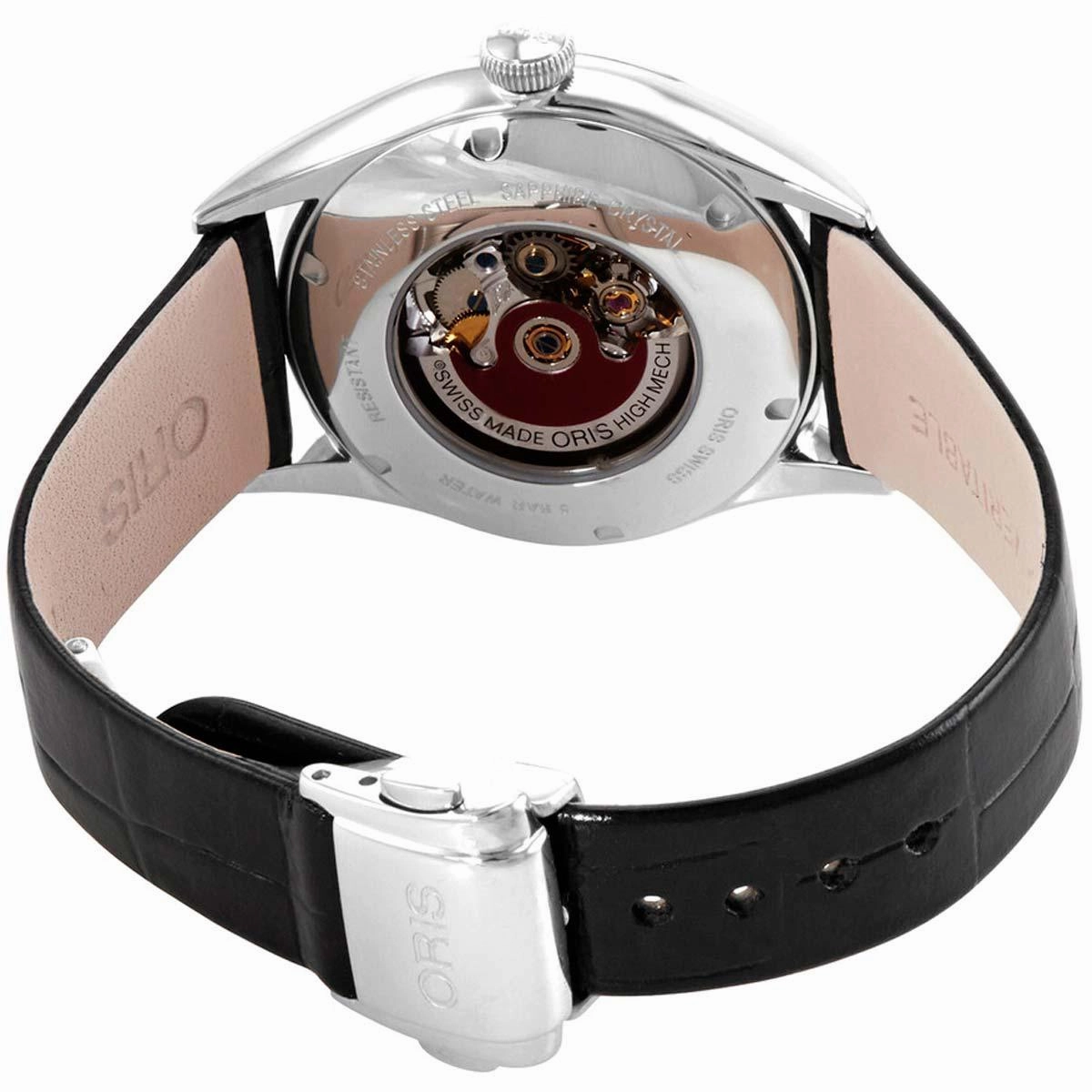 Oris Women's Automatic Watch - Artelier Black Leather Strap | 01 560 7724 4031LS