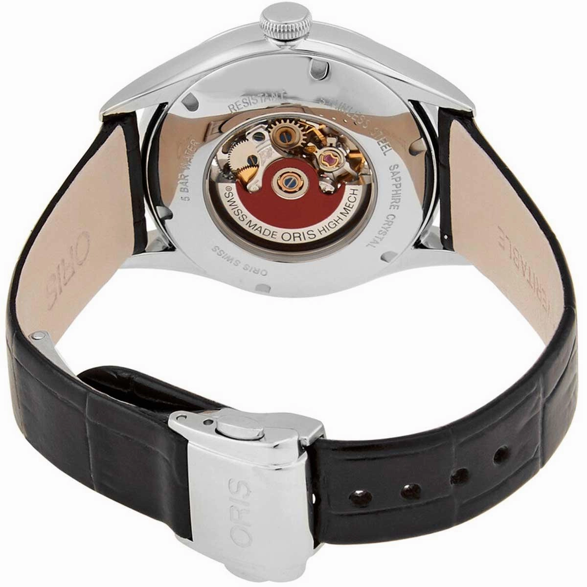 Oris Women's Automatic Watch - Artelier Black Leather Strap | 01 560 7724 4051LS