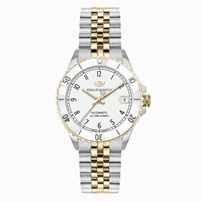 Philip Watch Caribe Swiss Made Diving Two Tone Ladies Automatic