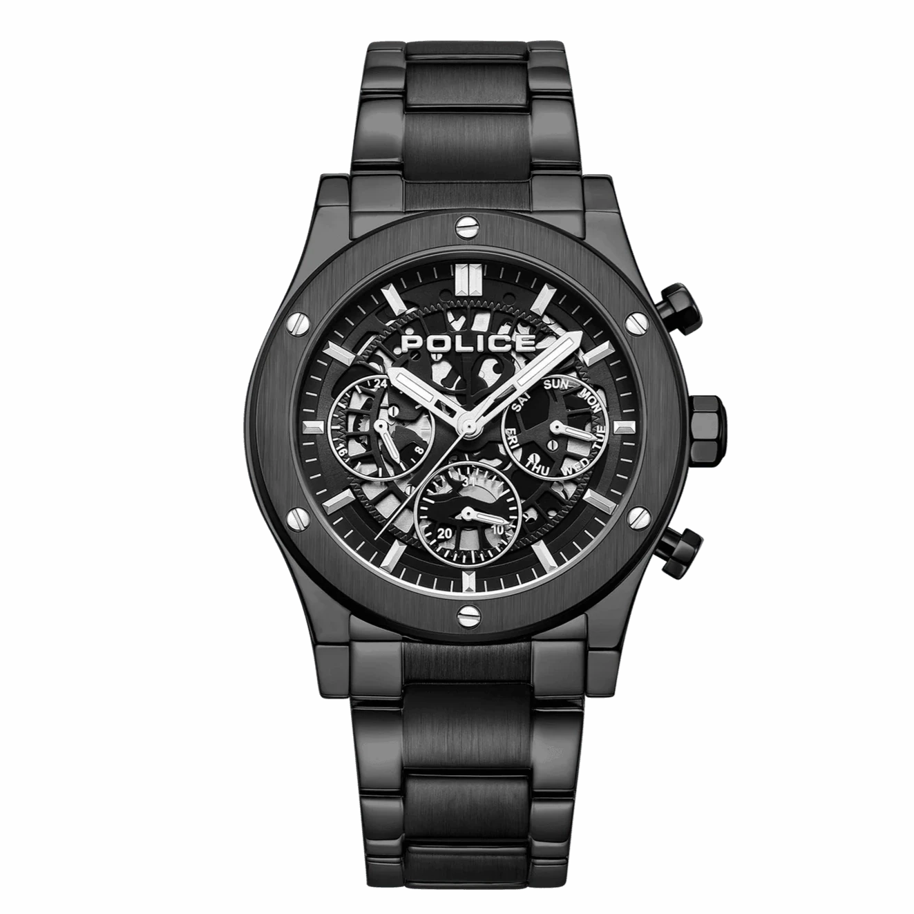Police Knotty Gents Black Dial Watch
