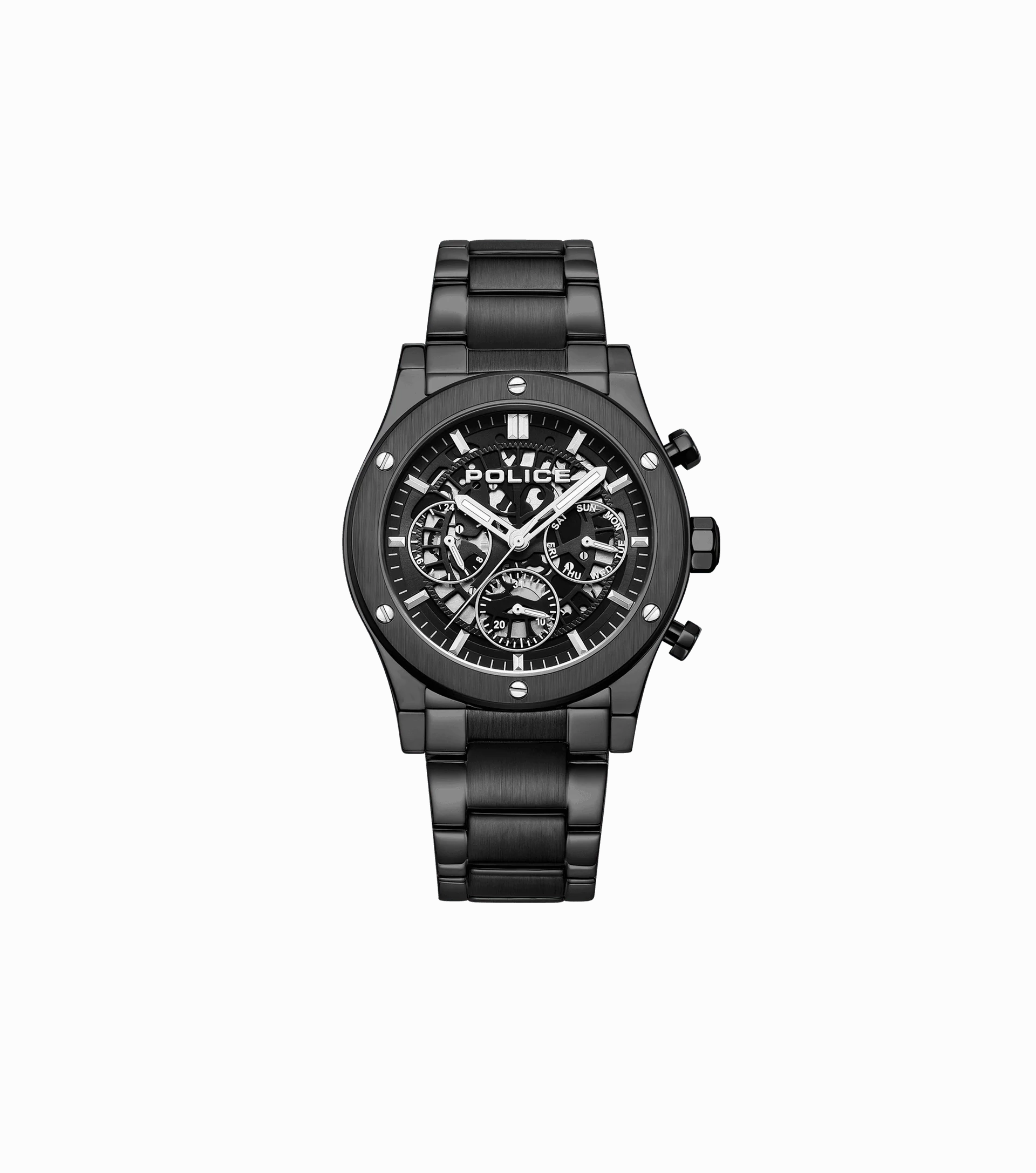 Police Knotty Gents Black Dial Watch