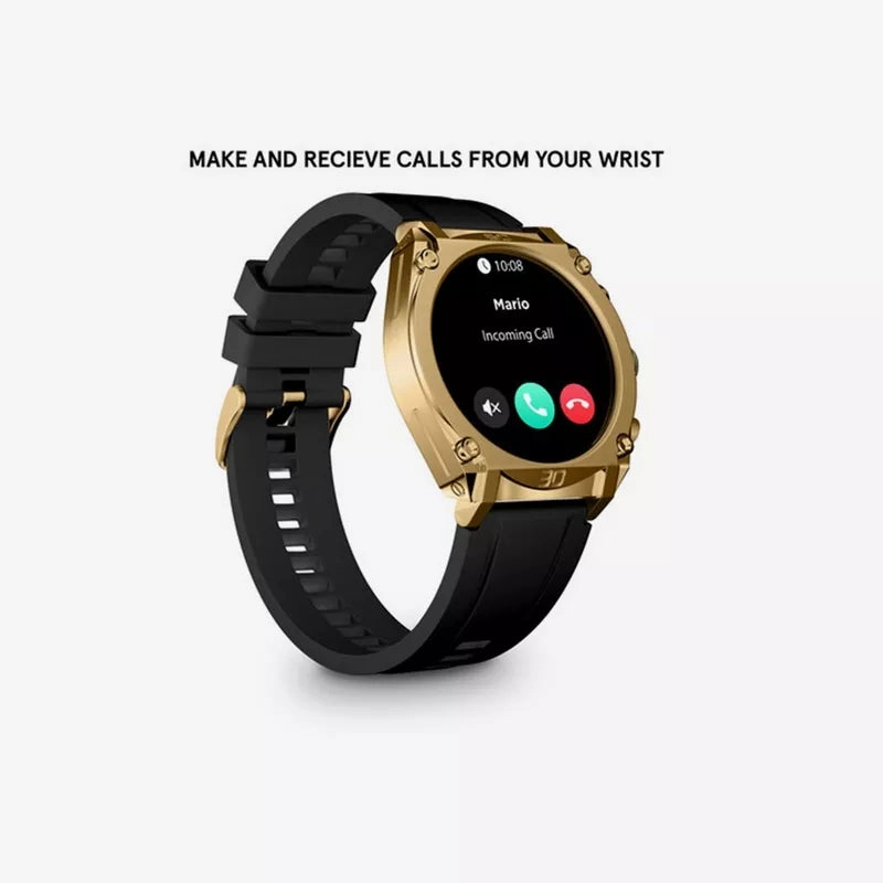 Police My Avatar Gents 45MM Black Smart Watch With Silicone Strap