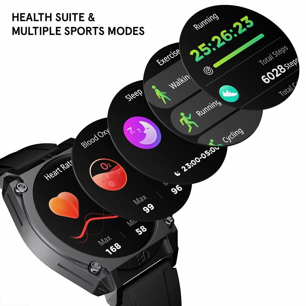 Police My Avatar Gun Full Matt and Glossy Black Silicone Unisex Smartwatch