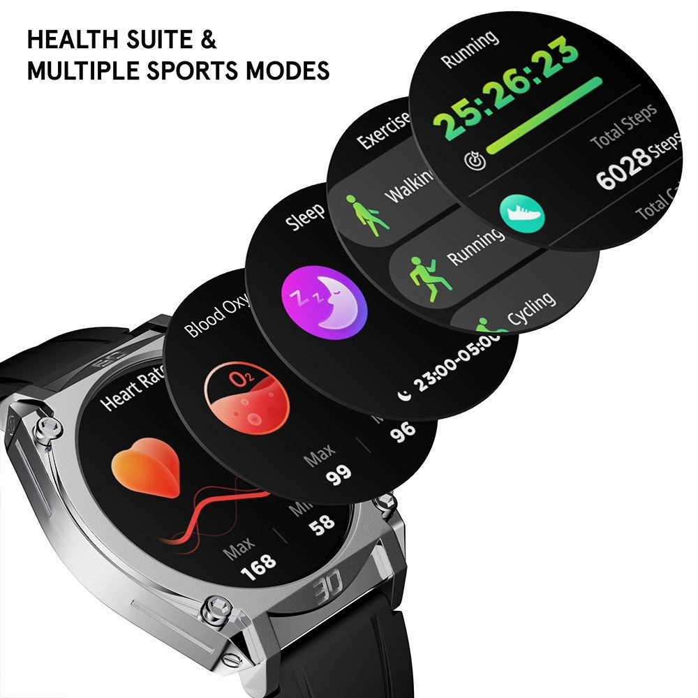 Police My Avatar Silver Matt and Glossy Black Silicone Unisex Smartwatch