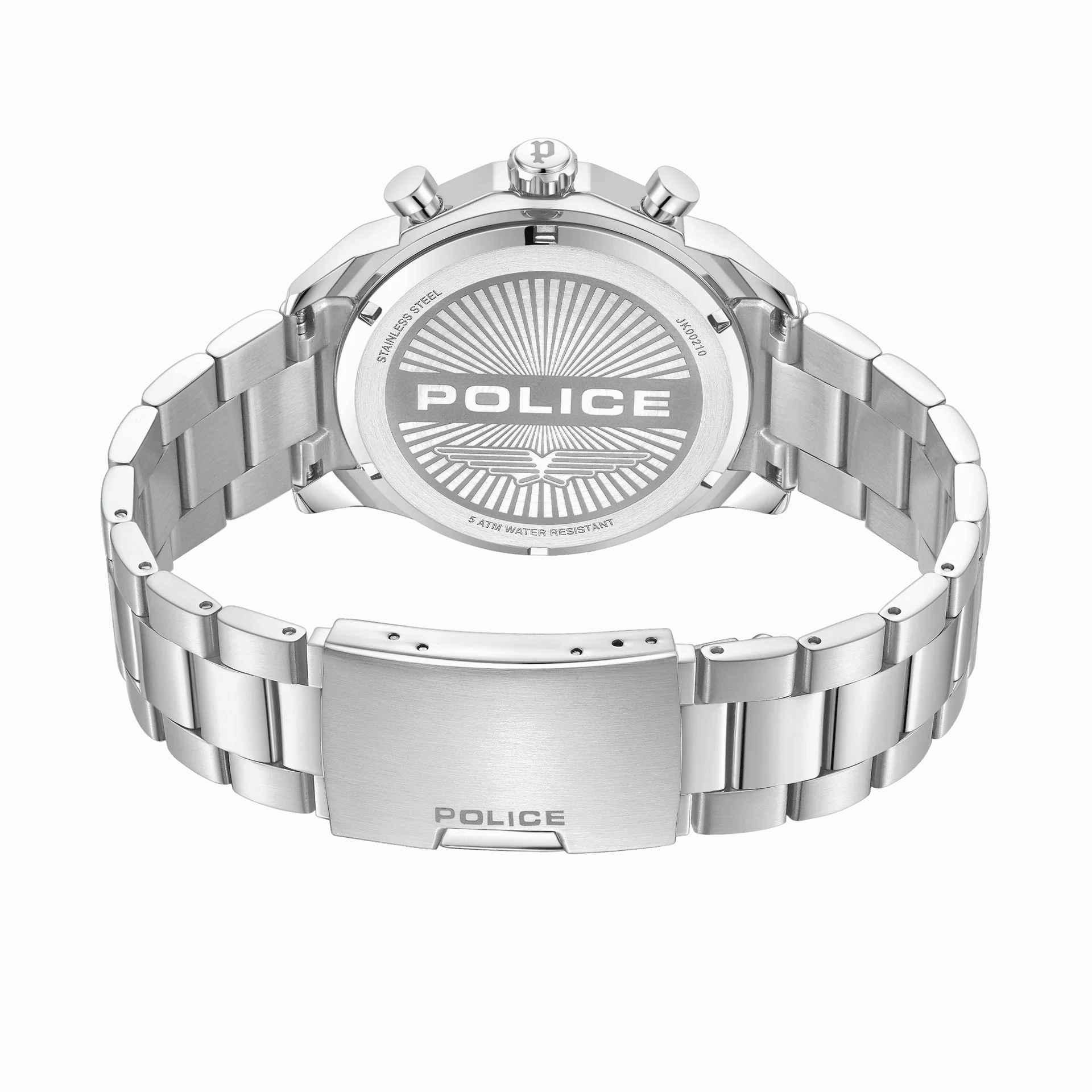 Police Rangy Gents Black Dial Stainless Steel Watch