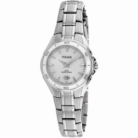 Pulsar Women's Watch - Classic Quartz White Dial Stainless Steel Bracelet | PXT895