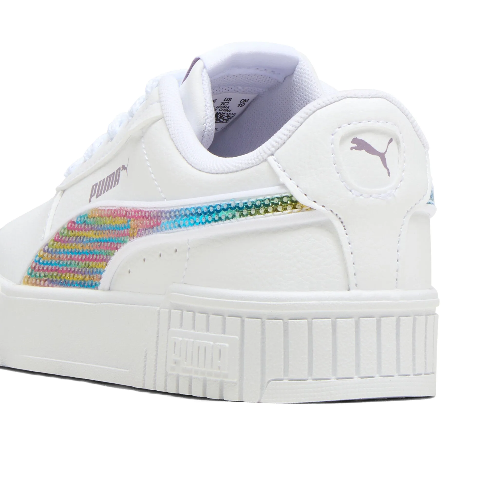 PUMA Little Kids Girls' Carina 2.0 Sequins Sneakers