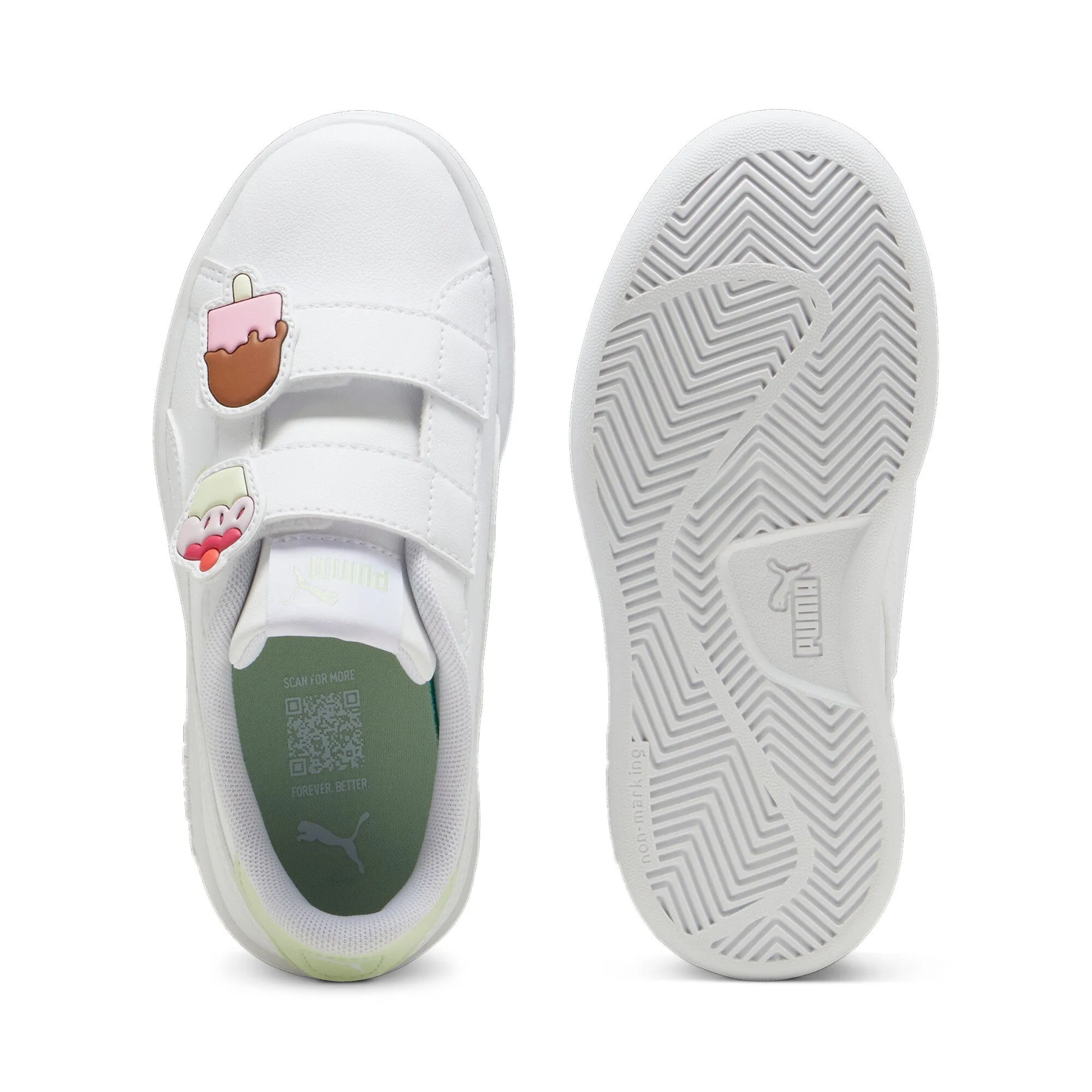PUMA Little Kids Girls' Smash 3.0 Badges Sneakers