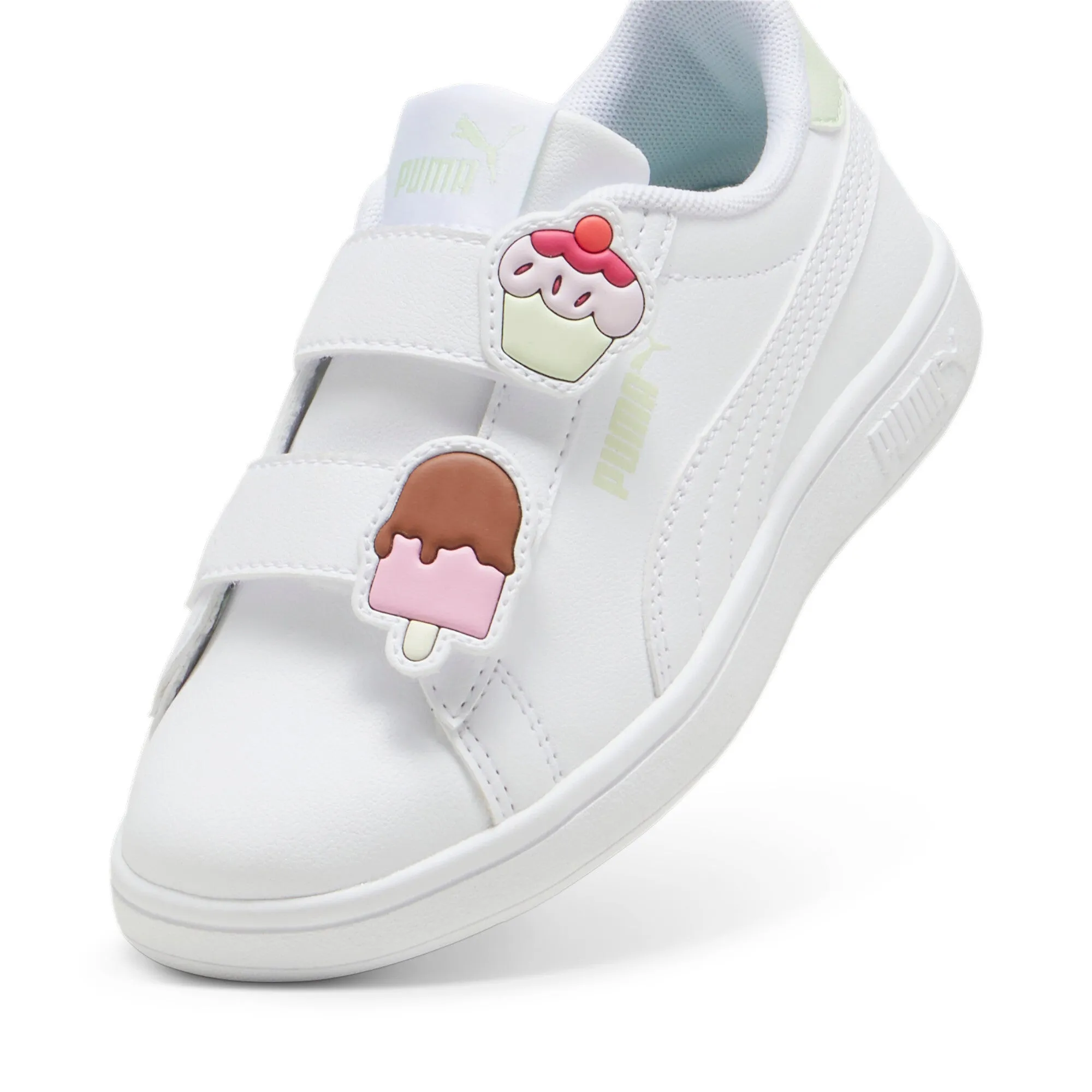 PUMA Little Kids Girls' Smash 3.0 Badges Sneakers
