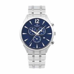 Rama Gents Blue Dial Chronograph Stainless Steel Quartz Watch