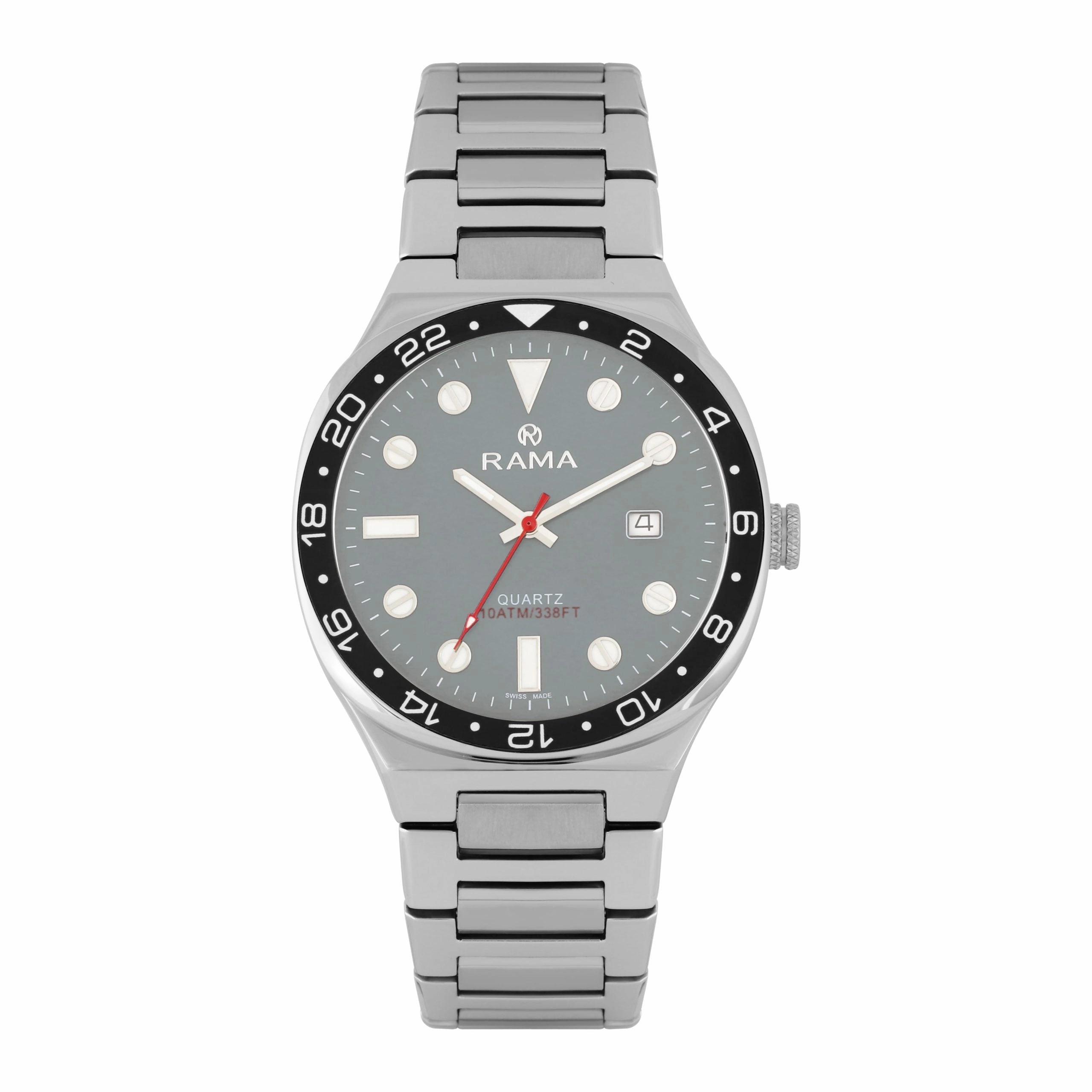 Rama Gents Gray Dial Stainless Steel Watch