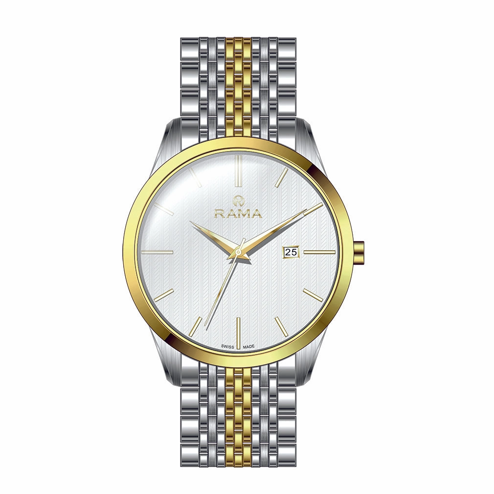 Rama Gents Silver Dial Stainless Steel Quartz Watch