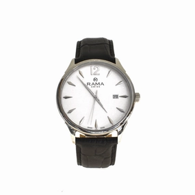 Rama Men's Stainless Steel Leather Strap