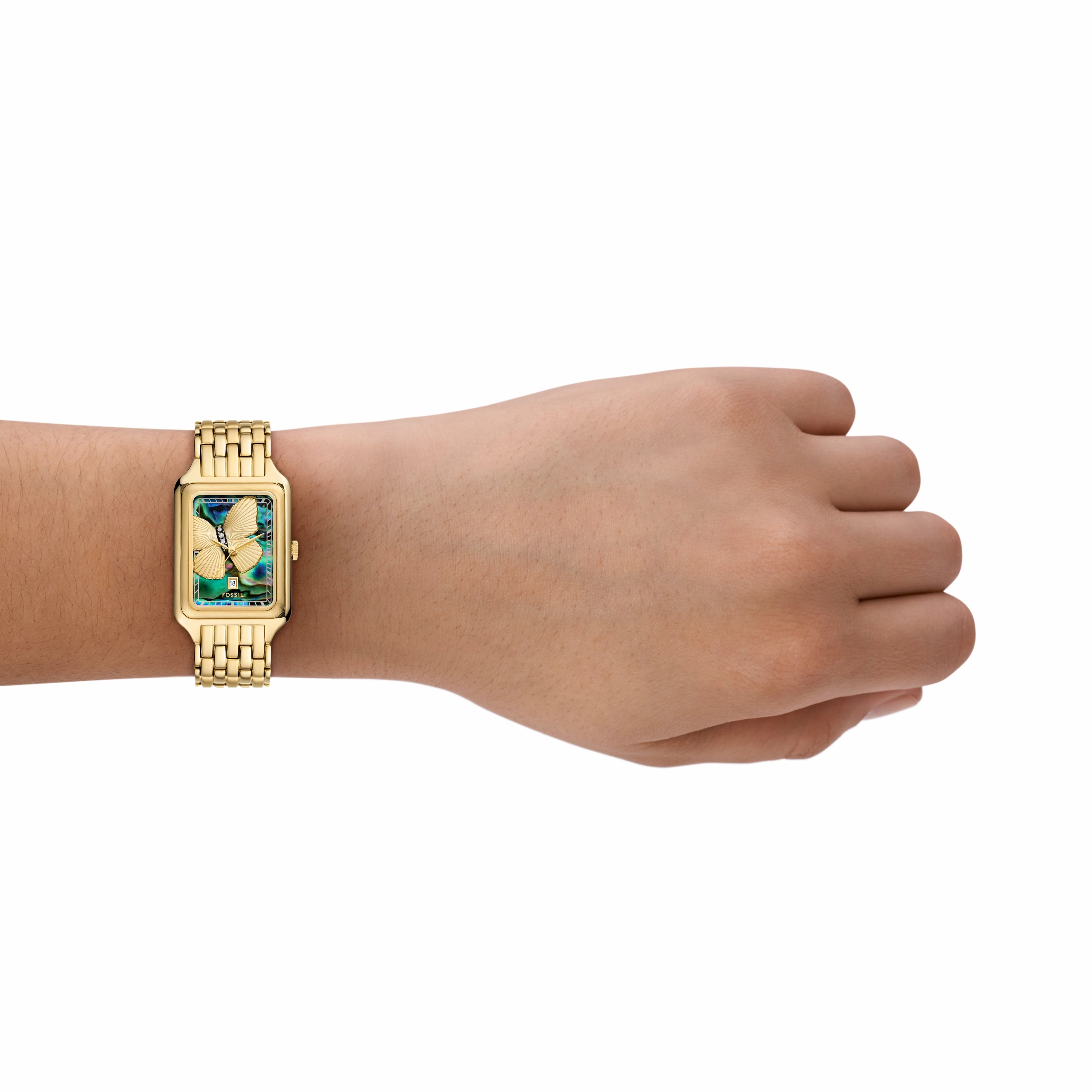 Raquel Three-Hand Date Stainless Steel Watch