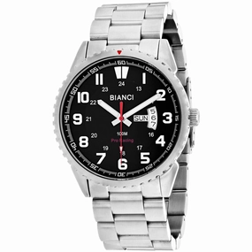 Roberto Bianci Men's Watch - Ricci Black Dial Stainless Steel Bracelet | RB70995