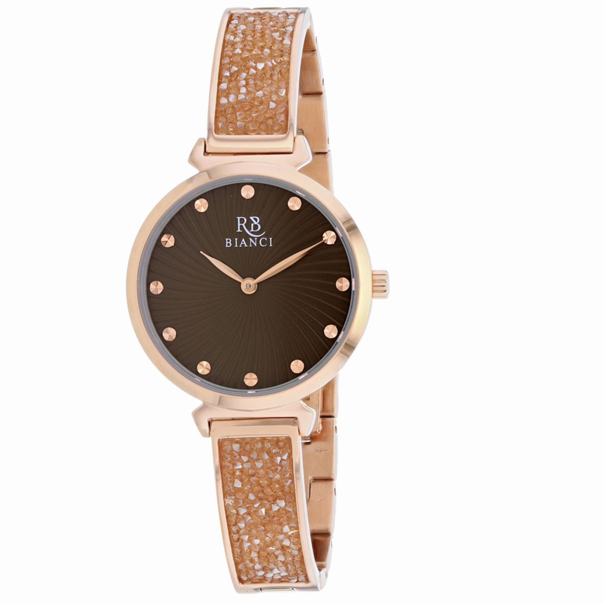Roberto Bianci Women's Watch - Brillare Brown Dial Plated Steel Bracelet | RB0207