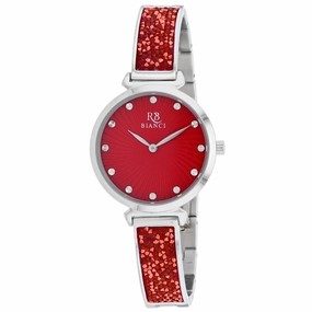Roberto Bianci Women's Watch - Brillare Red Dial Stainless Steel Bracelet | RB0203