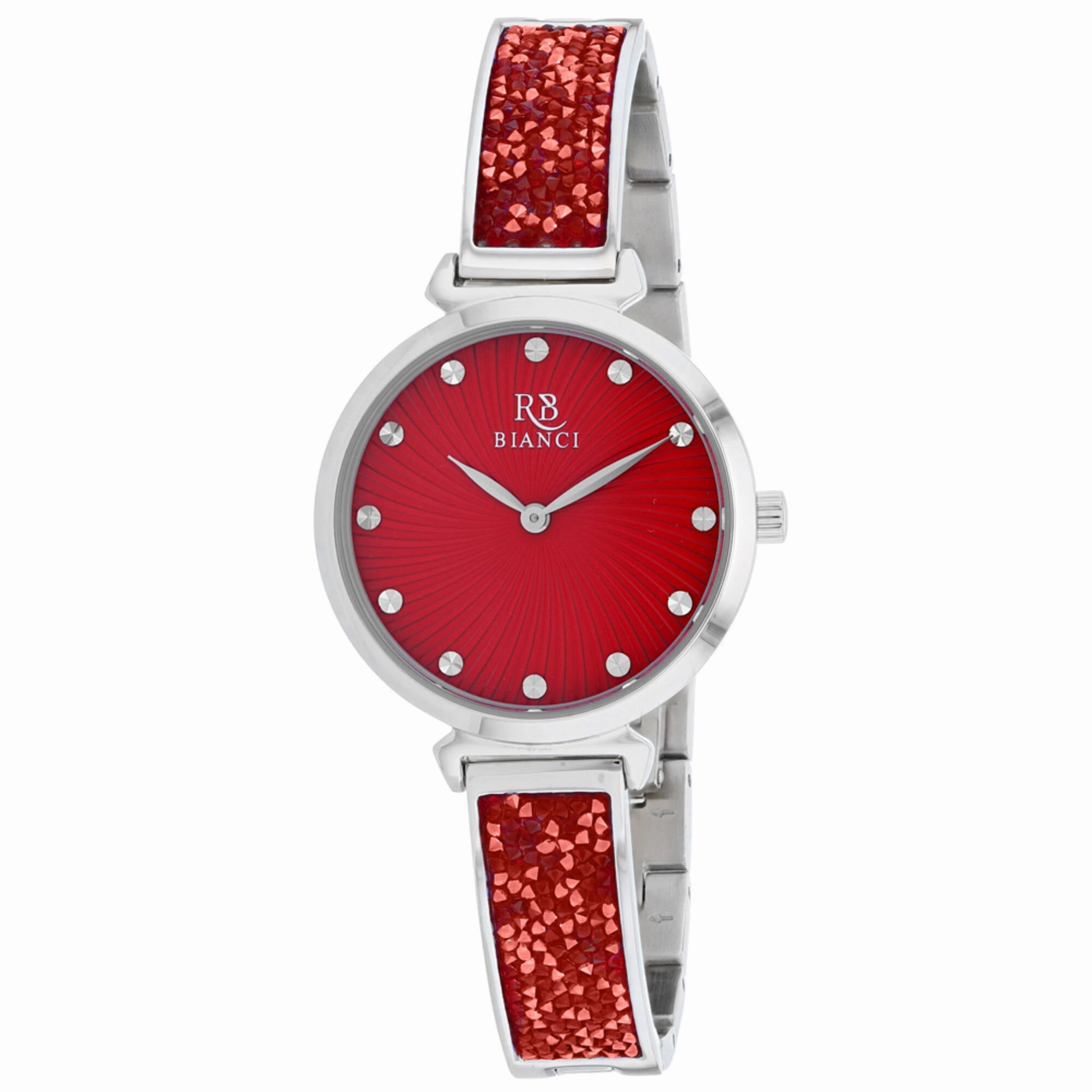 Roberto Bianci Women's Watch - Brillare Red Dial Stainless Steel Bracelet | RB0203