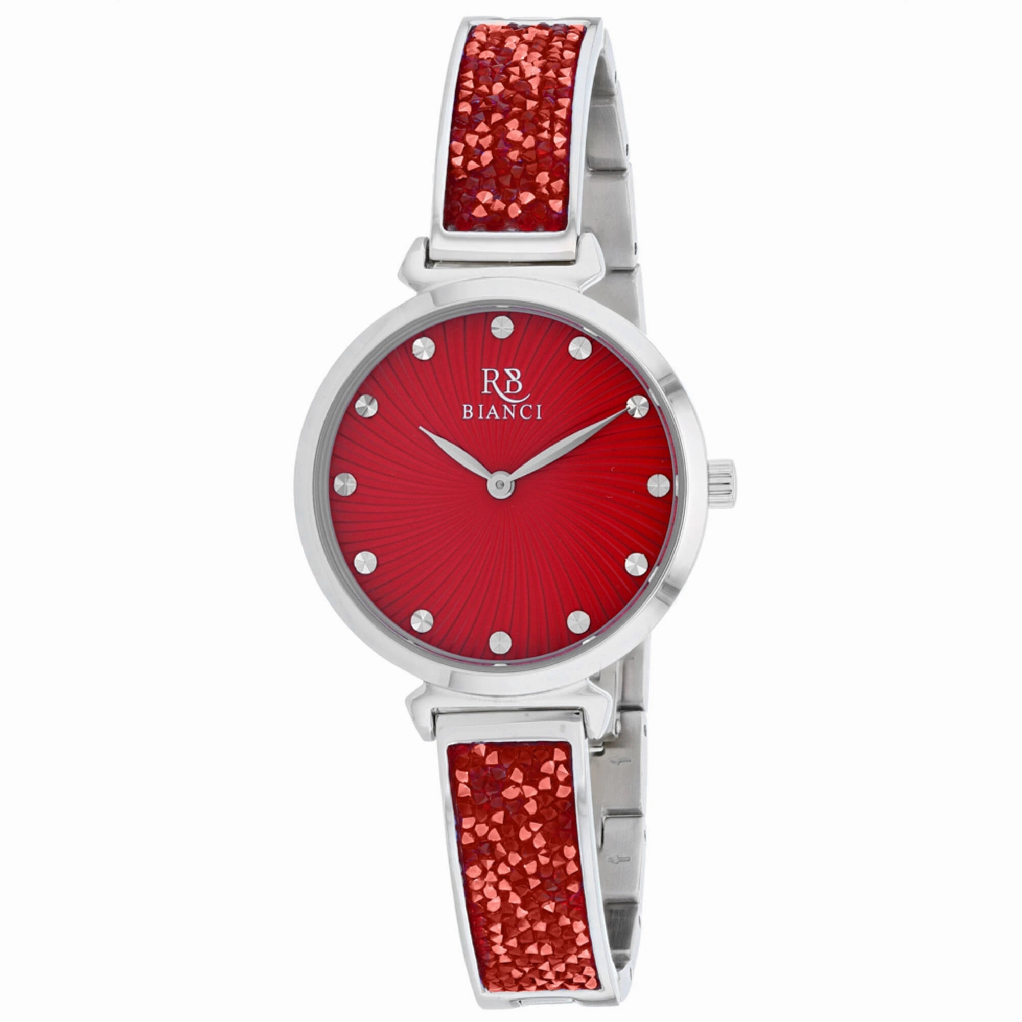 Roberto Bianci Women's Watch - Brillare Red Dial Stainless Steel Bracelet | RB0203