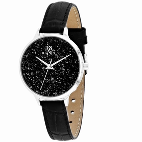 Roberto Bianci Women's Watch - Gemma Quartz Black Dial Leather Strap | RB0243