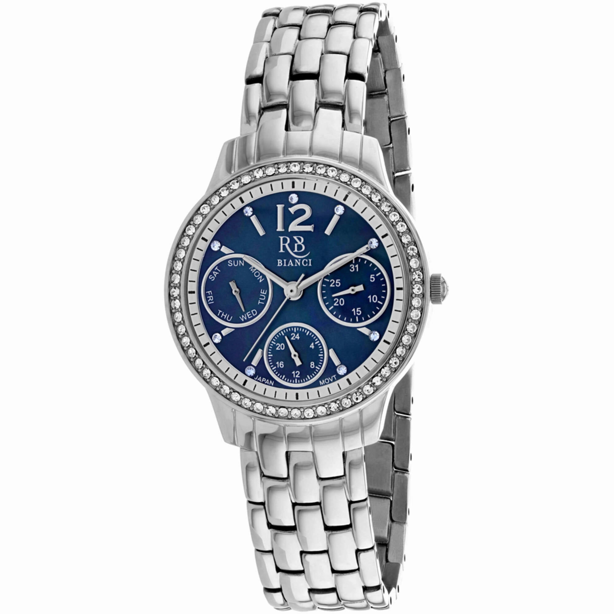 Roberto Bianci Women's Watch - Valentini Black MOP Dial Silver Bracelet | RB0841