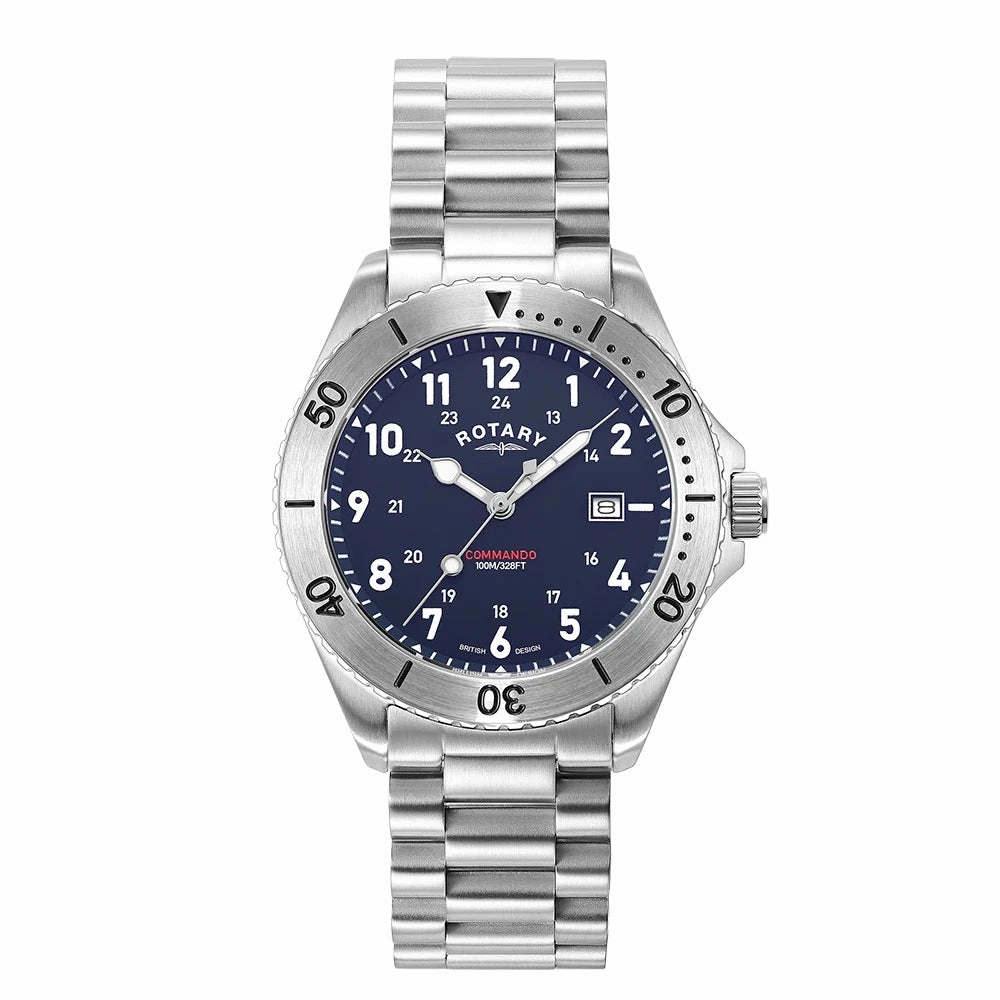 Rotary Commando Blue Dial Mens Watch GB05475-52