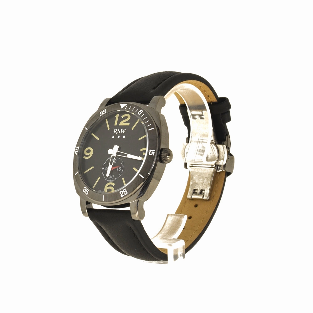 Rsw Men'S Stainless Steel Watch With Gun Metal Case