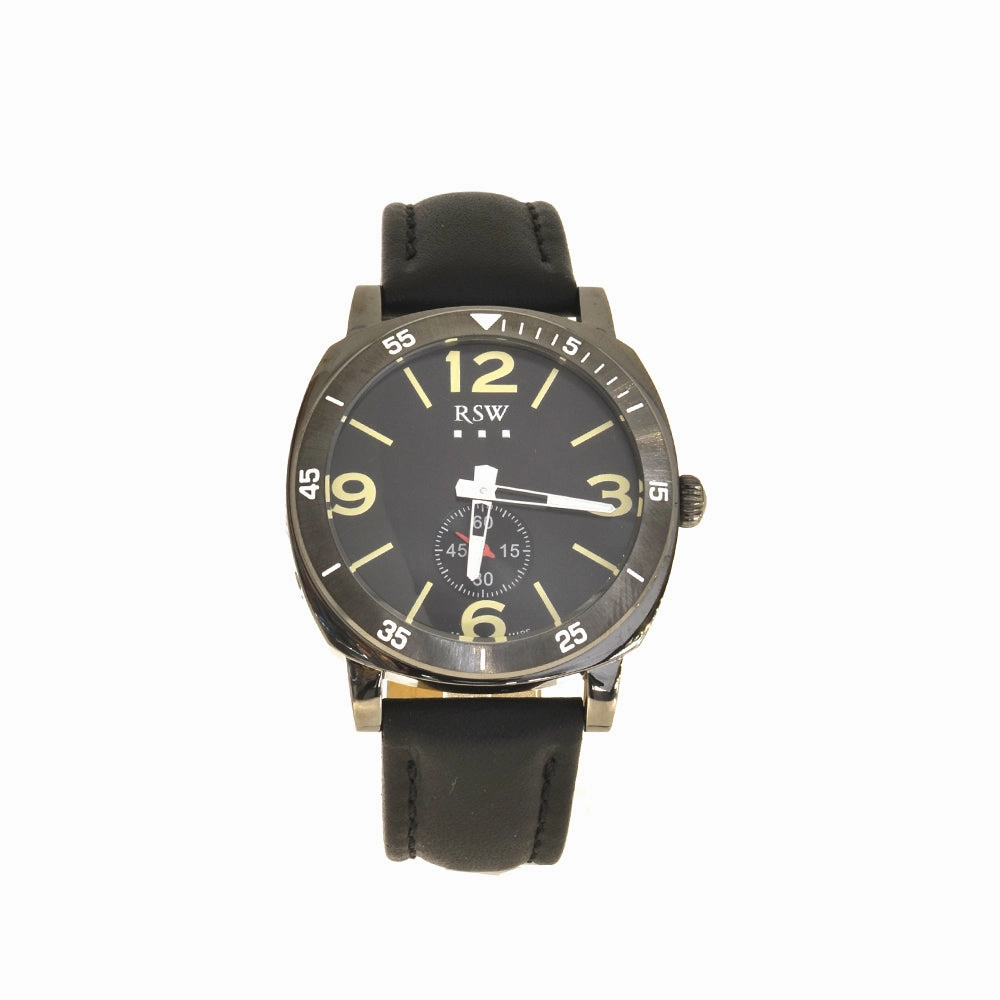 Rsw Men'S Stainless Steel Watch With Gun Metal Case
