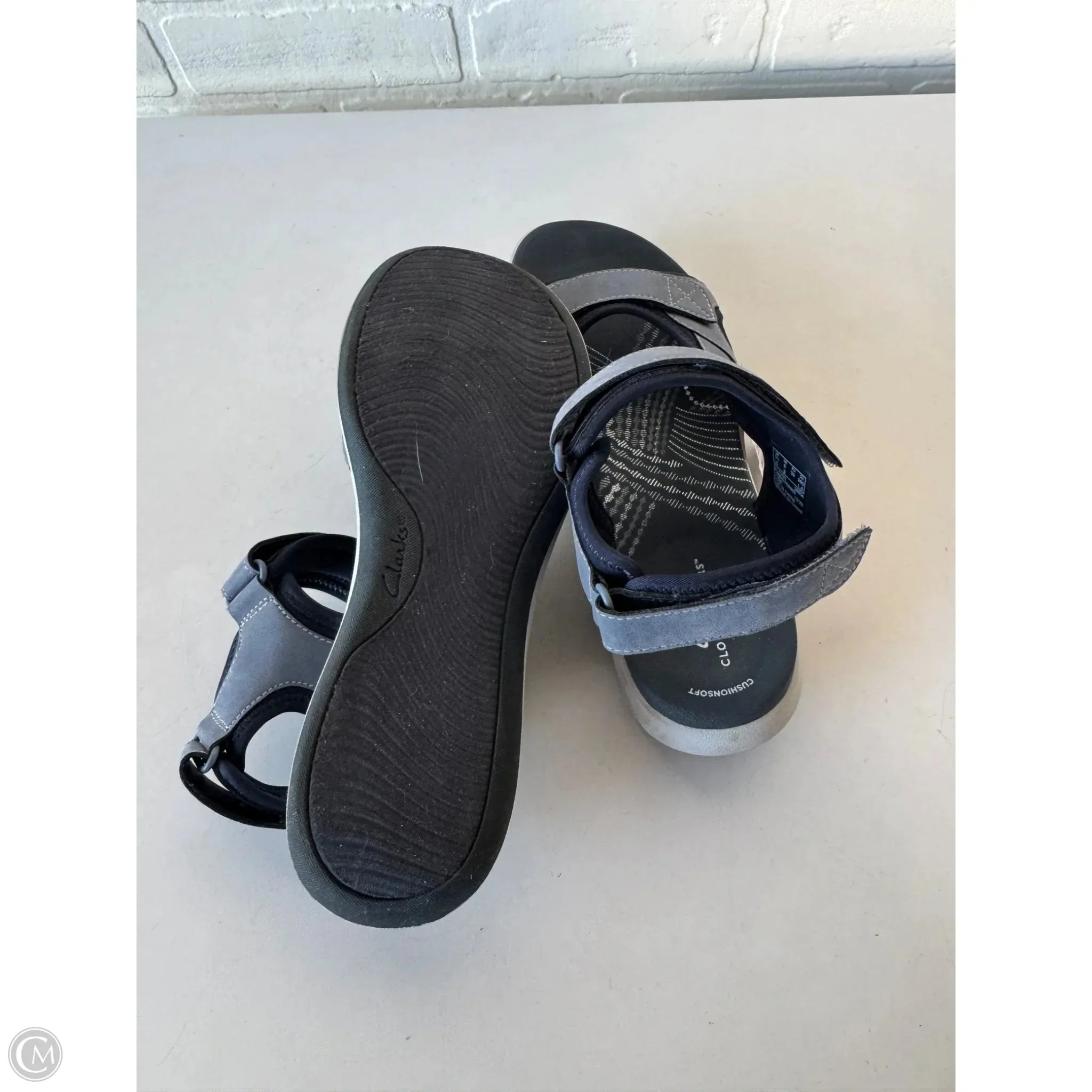 Sandals Flats By Clarks In Blue, Size: 8