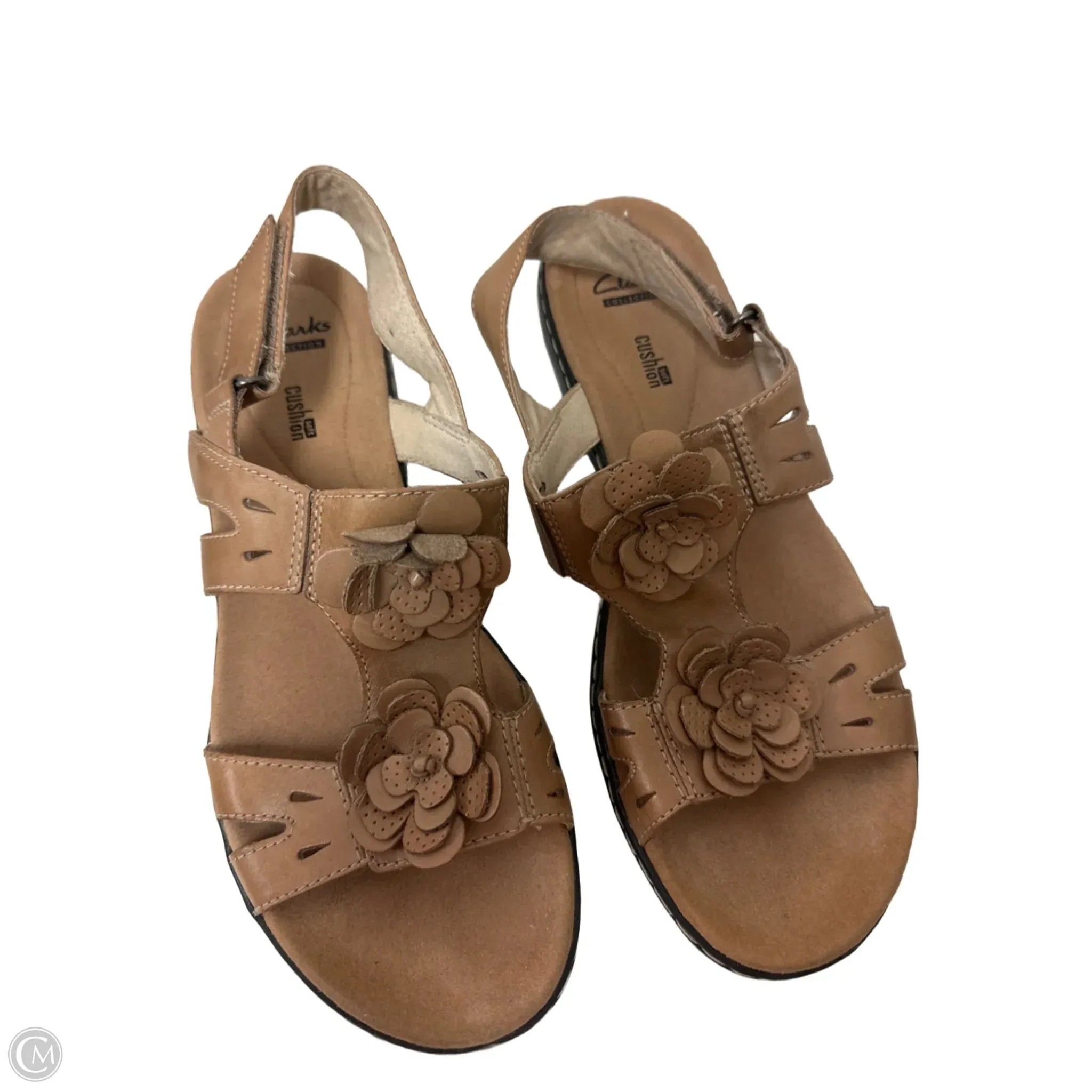 Sandals Flats By Clarks In Brown, Size: 10