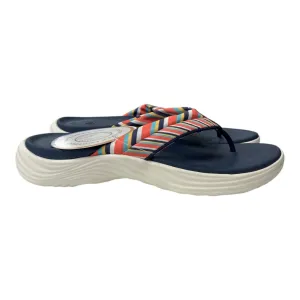 Sandals Flip Flops By Clarks In Blue & Orange, Size:7
