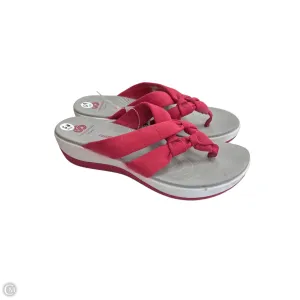 Sandals Flip Flops By Clarks In Pink, Size: 9 clarks