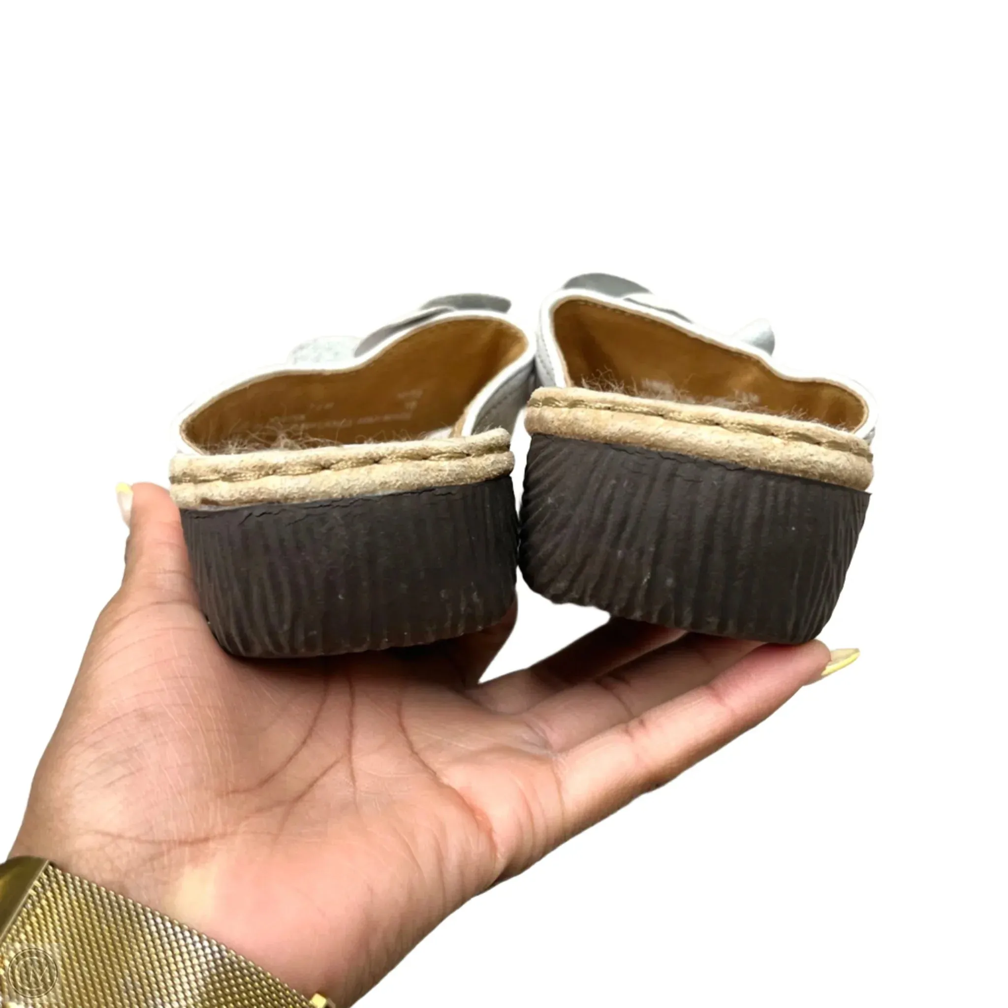 Sandals Flip Flops By Clarks In White, Size: 7.5
